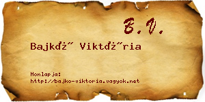 Bajkó Viktória névjegykártya