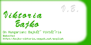 viktoria bajko business card